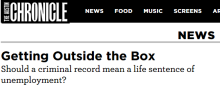 Getting Outside the Box:  Should a criminal record mean a life sentence of unemployment?