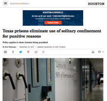 Texas prisons eliminate use of solitary confinement for punitive reasons